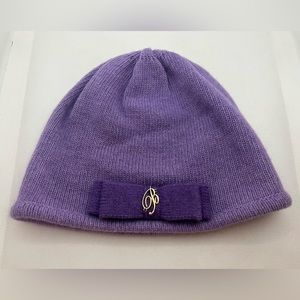BLUMARINE ITALY PURPLE WOOL HAT BEANIE KNIT ASSORTED OS AUTHENTIC BRAND NEW